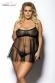 Anemos - Babydoll in tulle con inserto romboidale.