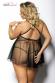 Anemos - Babydoll in tulle con inserto romboidale.