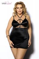 Desita - Chemise in satin con stringhe e anello metallico.