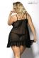 Foli - Babydoll in satin e pizzo con volants.