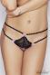 DOMINICA - Slip in pizzo aperti al cavallo con fiocchetti rosa.