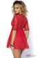 SAFFIE - babydoll in tulle e pizzo rosso mezze maniche