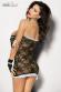 AERIS - Chemise nera in pizzo con guanti.