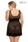 Elysia - Babydoll in pizzo floreale e raso.