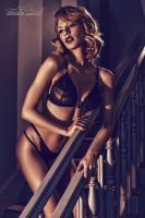Koronis - Intimo 2 pezzi in tulle e satin con strass.