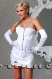 Lingerie Coquette: corpetto broccato stringato. Taglie forti.