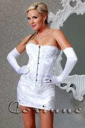 Lingerie Coquette: corpetto broccato stringato. Taglie forti.