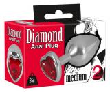 Plug in alluminio con gemma decorativa. 8.2 cm