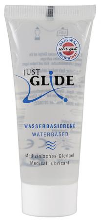Lubrificante Just Glide a base d'acqua. 20ml.