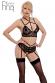 Set intimo in pizzo e velluto con catene.