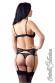 Set 3 pezzi nero in pizzo con reggiseno carioca.