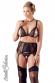 Set reggiseno, reggicalze e perizoma aperti.