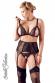 Set reggiseno, reggicalze e perizoma aperti.