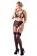 Set reggiseno, reggicalze e perizoma aperti.