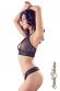 Bralette e tanga aperto con catena.