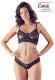 Bralette e tanga brasiliana con motivo criss cross.