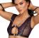 Set intimo 4 pezzi in pizzo viola con polsini.