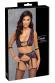 Set intimo 4 pezzi in pizzo viola con polsini.