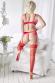 Intimo 3 pezzi carioca rosso con strass.