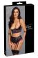 Set intimo 2 pezzi in pizzo viola con polsini.