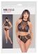 Top e slip in rete ricamata.