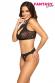 Top e slip elasticizzato con strass.