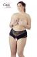 Slip aperto con inserti in pizzo e filo di perle. Taglie comode