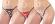 Set tre tanga con stringhe colorate.