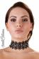 Collarino in pizzo con perle e strass.