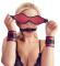 Set 5 pezzi bondage nero/rosso.
