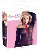 Imbracatura per il corpo color fucsia metallizzato.