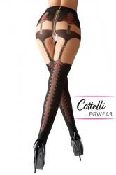 Collant con disegno reggicalze.