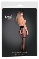 Collant velato aperto con trama a rete.