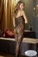 Catsuit nera in pizzo con criss cross.