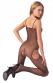 Catsuit a rete nera elasticizzata.