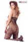 Catsuit a rete con pizzo lavorato.