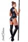 Body in tessuto effetto bagnato con zip.