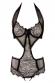 Body in pizzo e microrete con guanti.