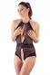 Body aperto in tulle con rifiniture in pizzo.