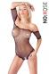 Body a rete con maniche corte e bordi in pizzo.