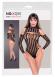 Body in rete con maniche lunghe ed intagli.