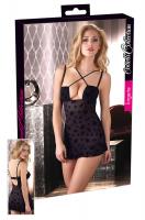 Chemise scollata con incrocio e motivo floreale floccato.