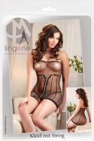 Chemise nera con disegno cerniera.