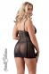 Chemise a rete elasticizzata con strisce lucide.