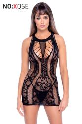 Chemise in rete lavorata con stringhe elastiche.
