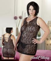 Chemise in pizzo con stringatura e perizoma.