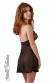 Chemise in rete elasticizzata e coppe in pizzo