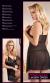 Babydoll in rete con coppe in pizzo.