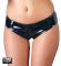 Mini shorts in vinile con cerniera.