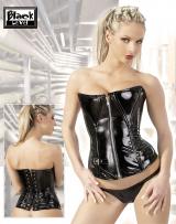 Bustino in vinile con zip e stringatura. XXL